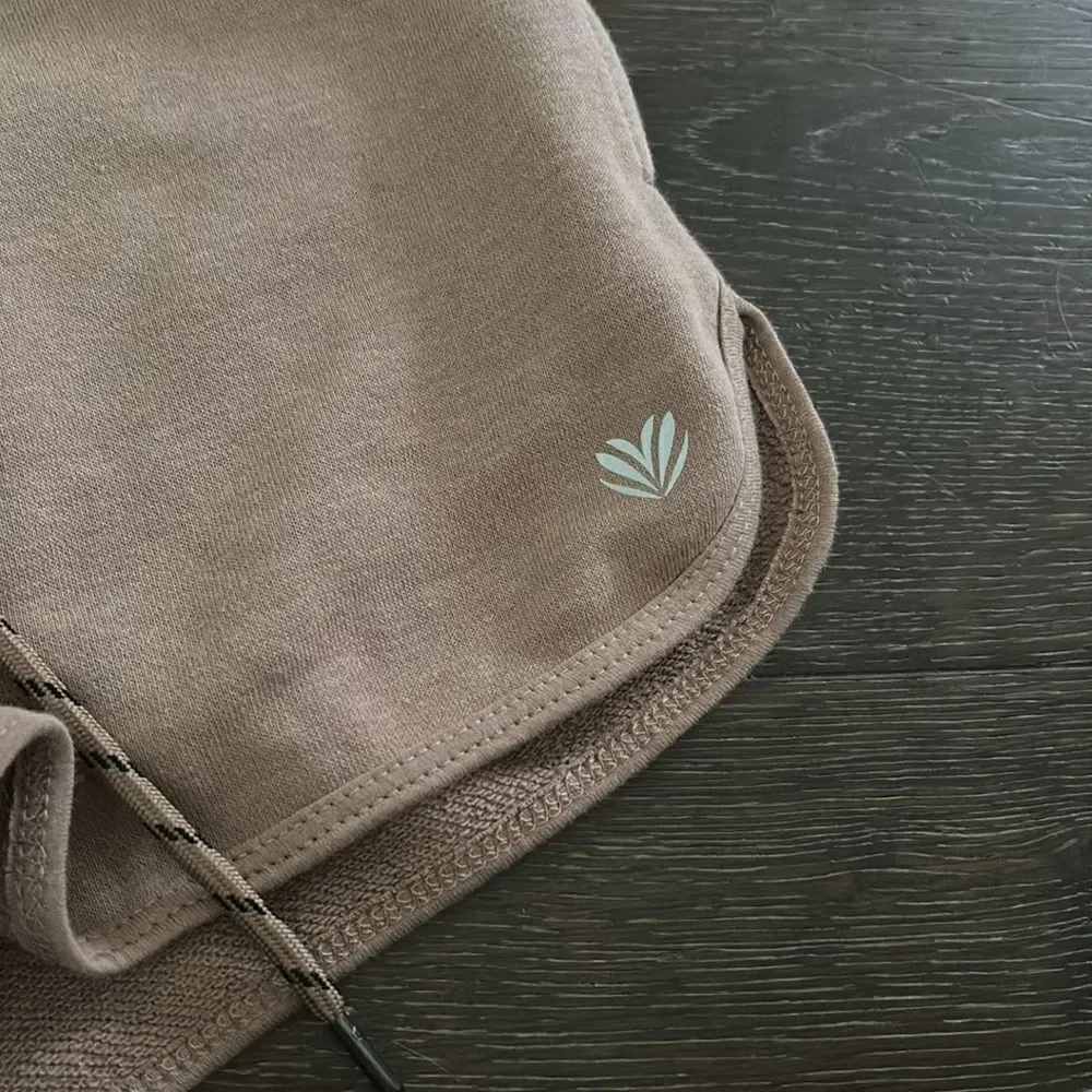 Taupe forever 21 drawstring athletic shorts sz S NWT